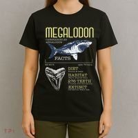 Megalodon Meg Facts Funny Shark Lover T-Shirt thumb 4