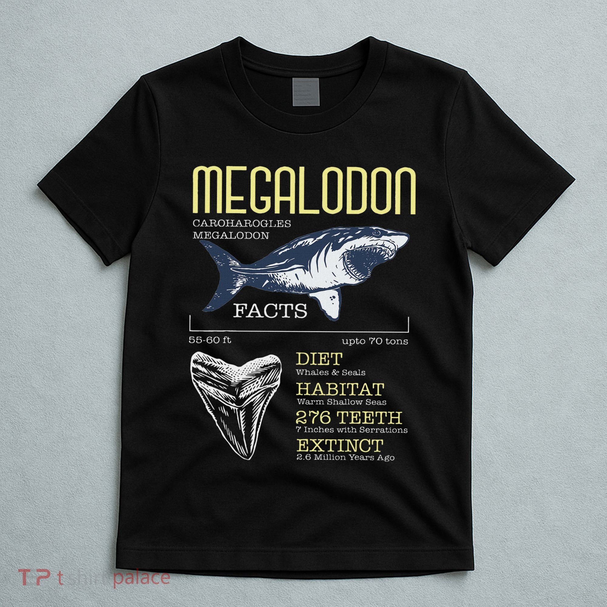 Megalodon Meg Facts Funny Shark Lover T-Shirt