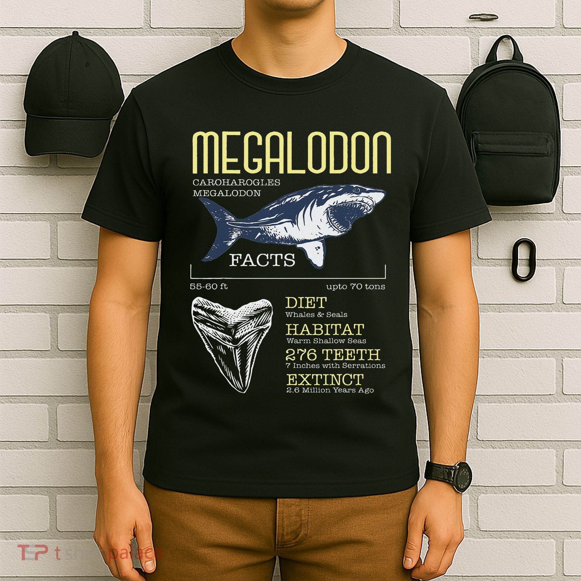 Megalodon Meg Facts Funny Shark Lover T-Shirt