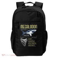 Megalodon Meg Facts Funny Shark Lover Backpack thumb 0