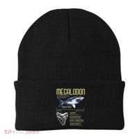 Megalodon Meg Facts Funny Shark Lover Beanie thumb 0