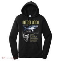 Megalodon Meg Facts Funny Shark Lover Women's Hoodie thumb 0