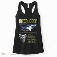 Megalodon Meg Facts Funny Shark Lover Women's Tank Top thumb 0