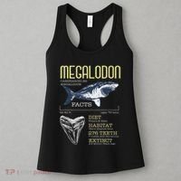 Megalodon Meg Facts Funny Shark Lover Women's Tank Top thumb 3