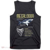 Megalodon Meg Facts Funny Shark Lover Tank Top thumb 0