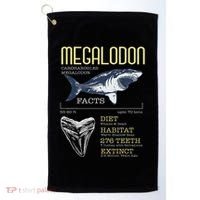 Megalodon Meg Facts Funny Shark Lover Golf Towel thumb 0