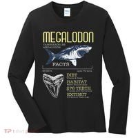Megalodon Meg Facts Funny Shark Lover Women's Long Sleeve Shirt thumb 0