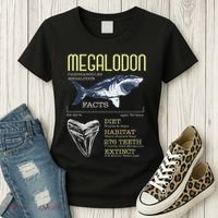 Megalodon Meg Facts Funny Shark Lover Women's T-Shirt thumb 3