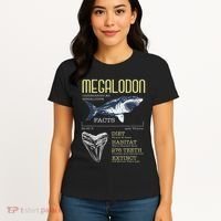 Megalodon Meg Facts Funny Shark Lover Women's T-Shirt thumb 4