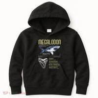 Megalodon Meg Facts Funny Shark Lover Kids Hoodie thumb 0