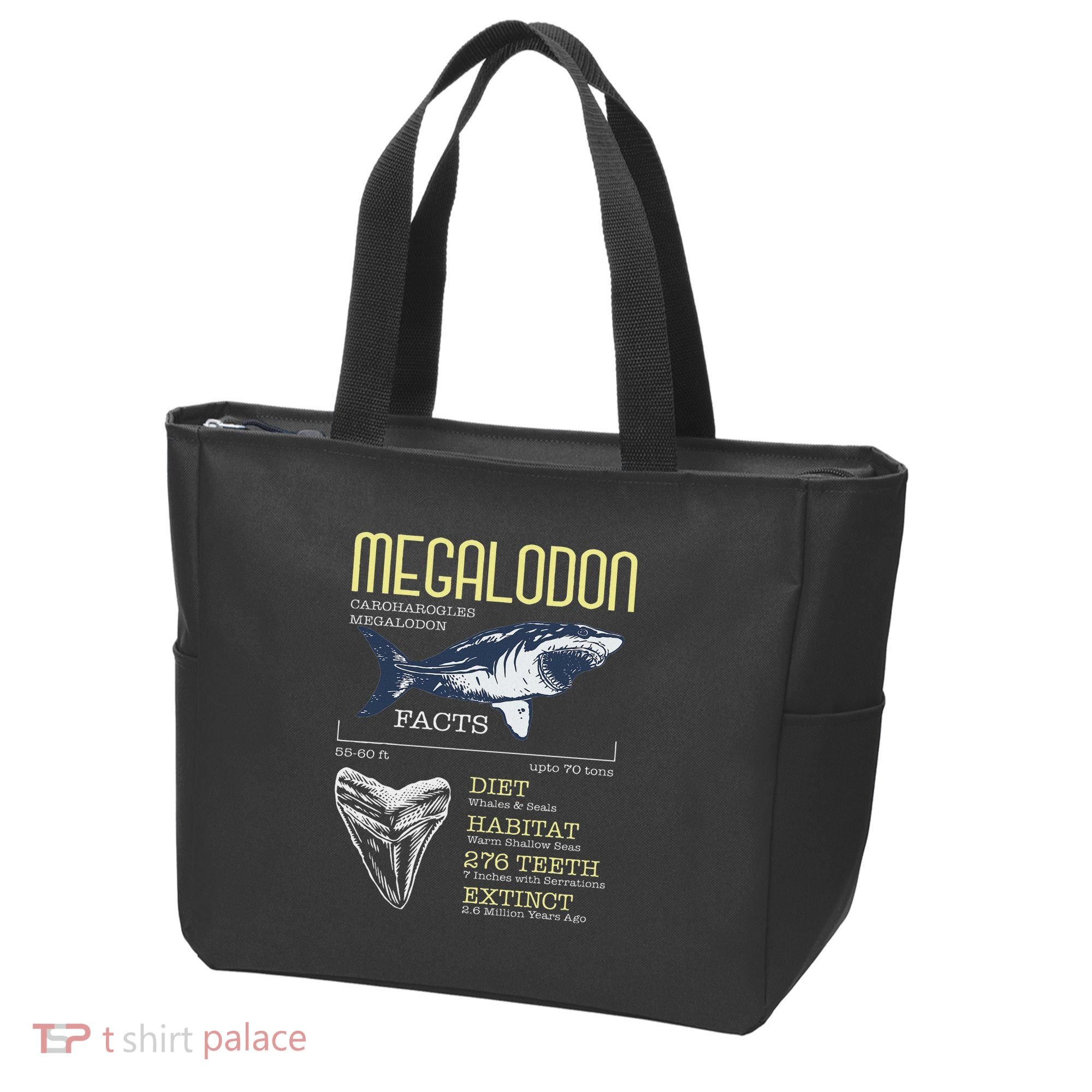 Megalodon Meg Facts Funny Shark Lover Tote Bag