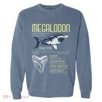 Megalodon Meg Facts Funny Shark Lover Garment-Dyed Sweatshirt thumb 0
