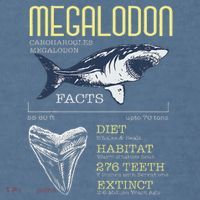 Megalodon Meg Facts Funny Shark Lover Garment-Dyed Sweatshirt thumb 2