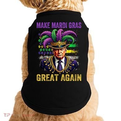 Make Mardi Gras Great Again Funny Mardi Gras Trump Doggie Tank