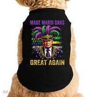 Make Mardi Gras Great Again Funny Mardi Gras Trump Doggie Tank thumb 0