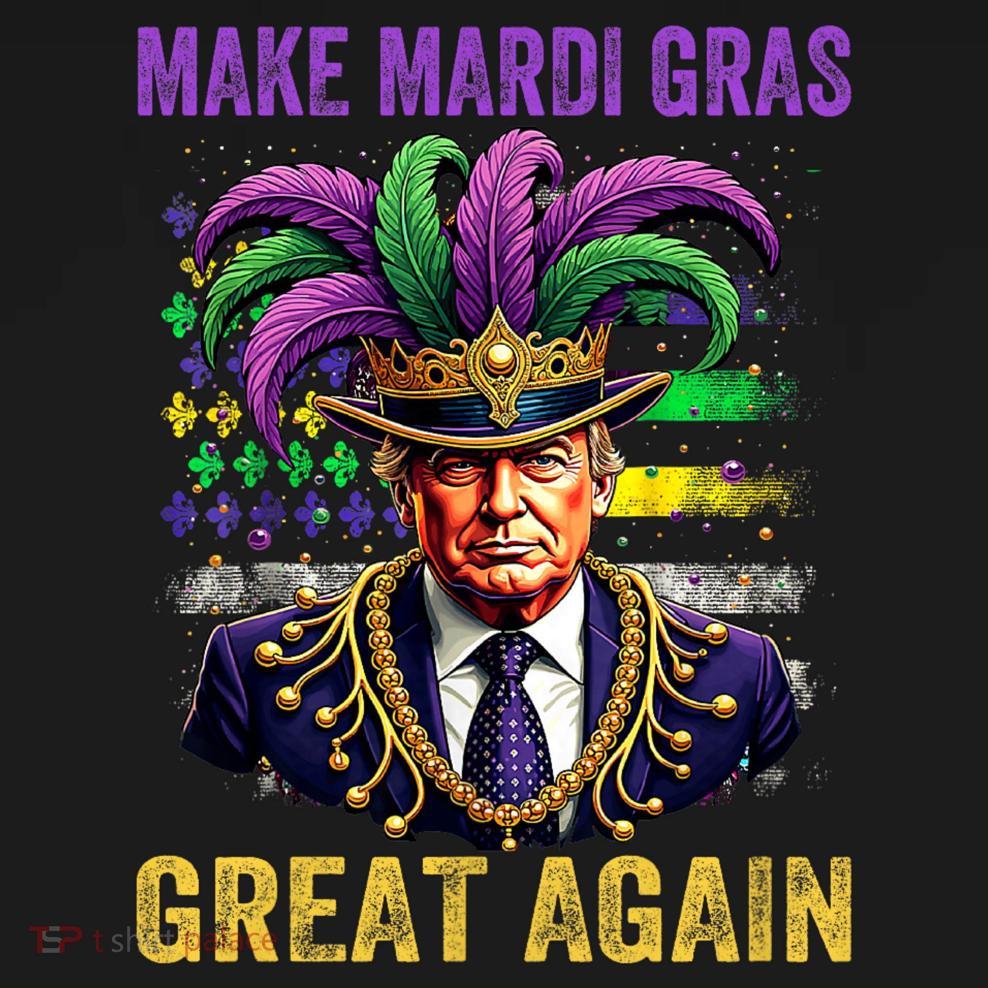 Make Mardi Gras Great Again Funny Mardi Gras Trump Bucket Hat