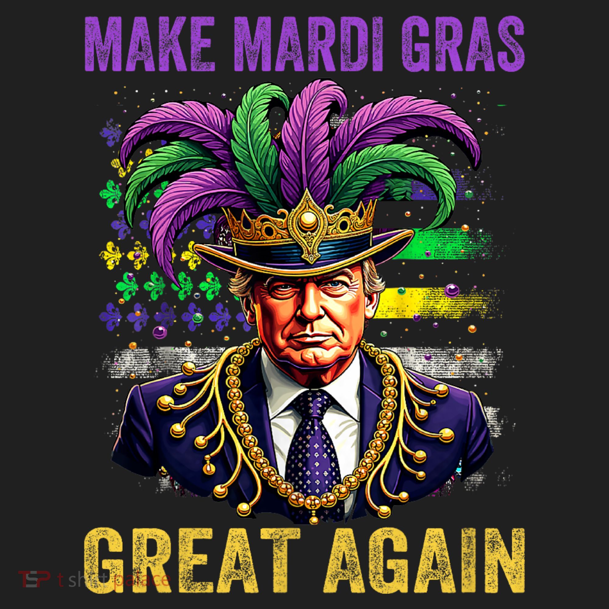 Make Mardi Gras Great Again Funny Mardi Gras Trump Beanie