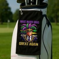 Make Mardi Gras Great Again Funny Mardi Gras Trump Golf Towel thumb 2