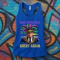 Make Mardi Gras Great Again Funny Mardi Gras Trump Women's Tank Top thumb 3