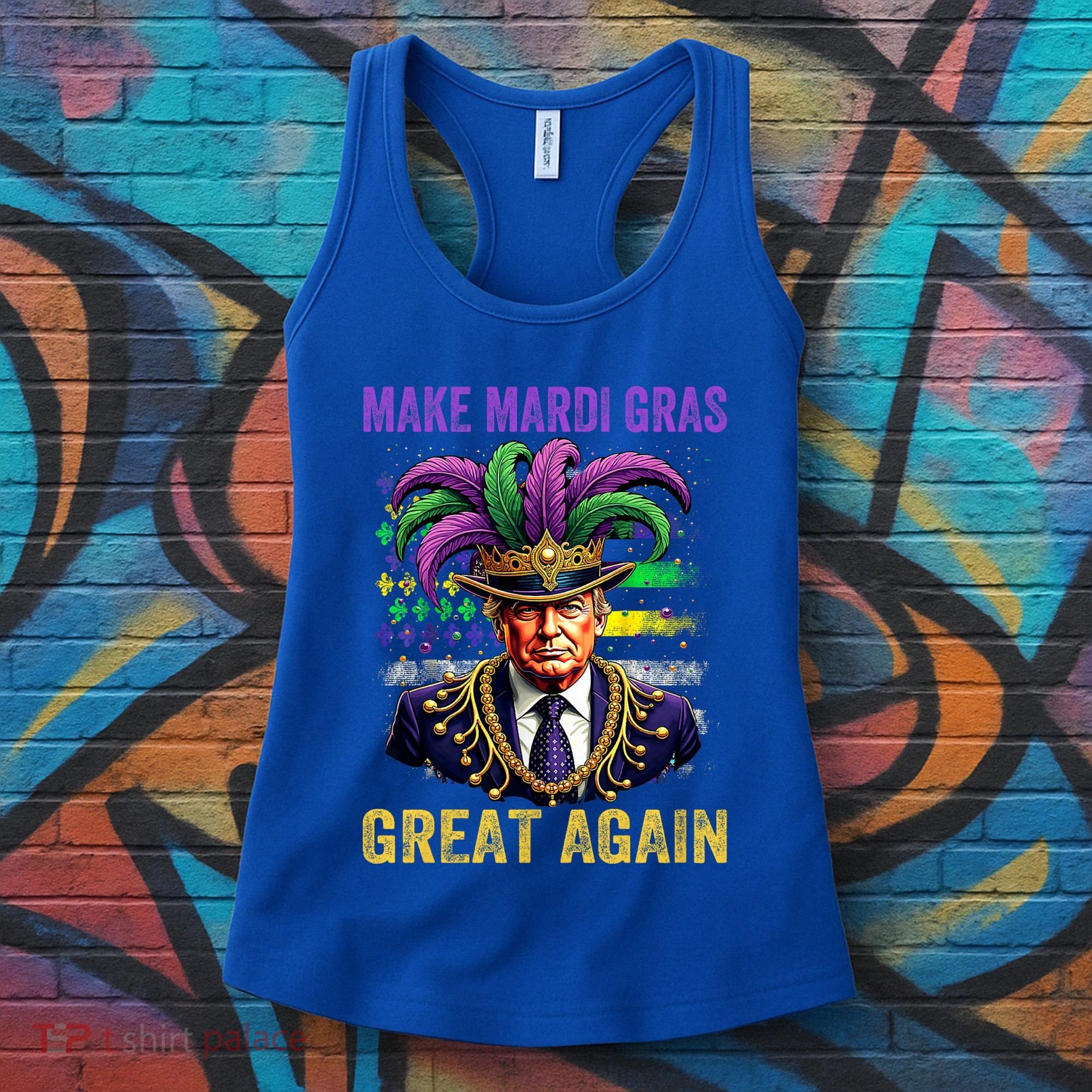 Make Mardi Gras Great Again Funny Mardi Gras Trump Women's Tank Top
