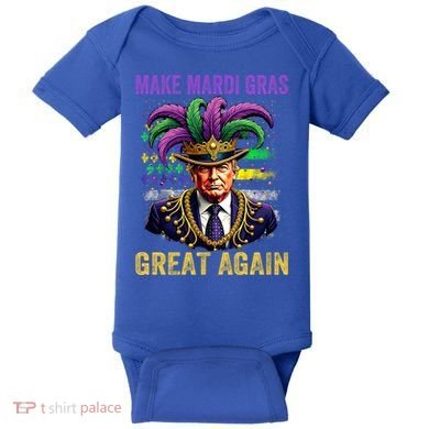 Make Mardi Gras Great Again Funny Mardi Gras Trump Baby Bodysuit