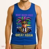 Make Mardi Gras Great Again Funny Mardi Gras Trump Tank Top thumb 3