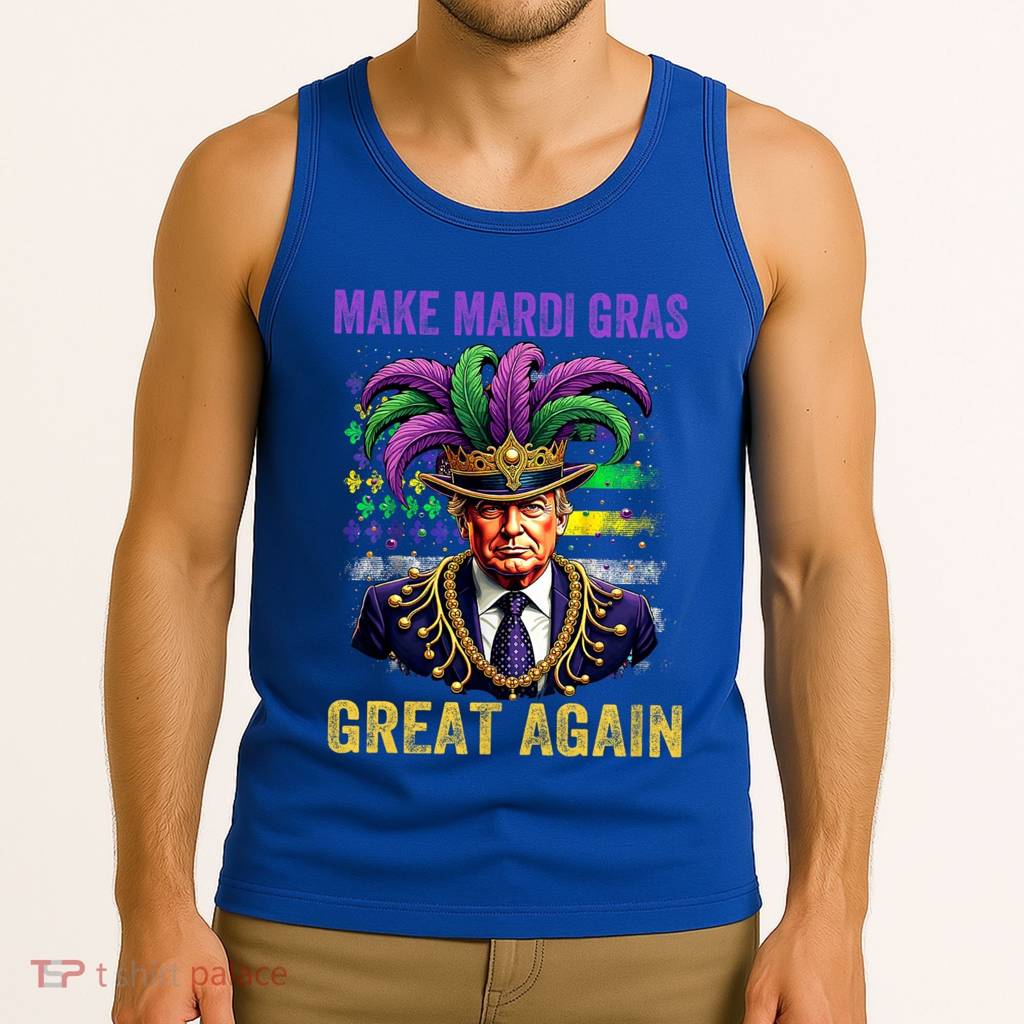 Make Mardi Gras Great Again Funny Mardi Gras Trump Tank Top