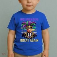 Make Mardi Gras Great Again Funny Mardi Gras Trump Toddler T-Shirt thumb 2