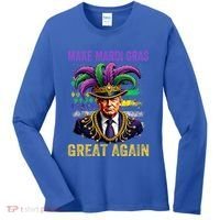 Make Mardi Gras Great Again Funny Mardi Gras Trump Women's Long Sleeve Shirt thumb 0