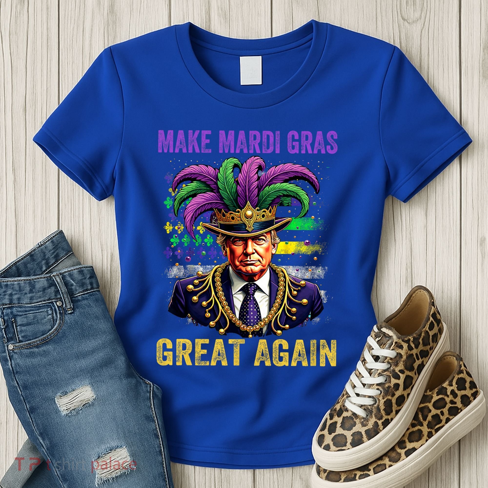 Make Mardi Gras Great Again Funny Mardi Gras Trump Women's T-Shirt