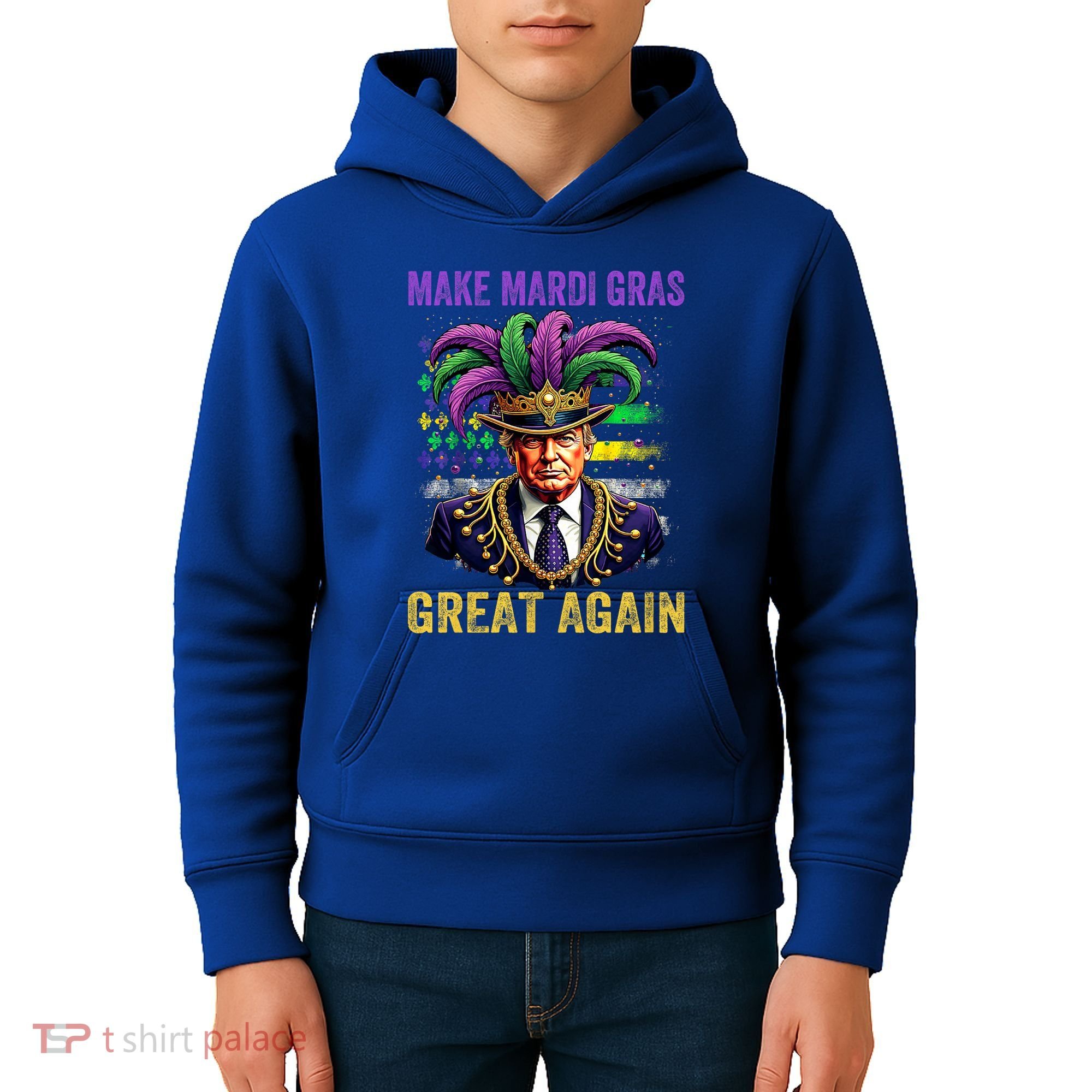 Make Mardi Gras Great Again Funny Mardi Gras Trump Kids Hoodie