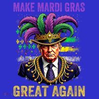 Make Mardi Gras Great Again Funny Mardi Gras Trump Kids Long Sleeve Shirt thumb 2
