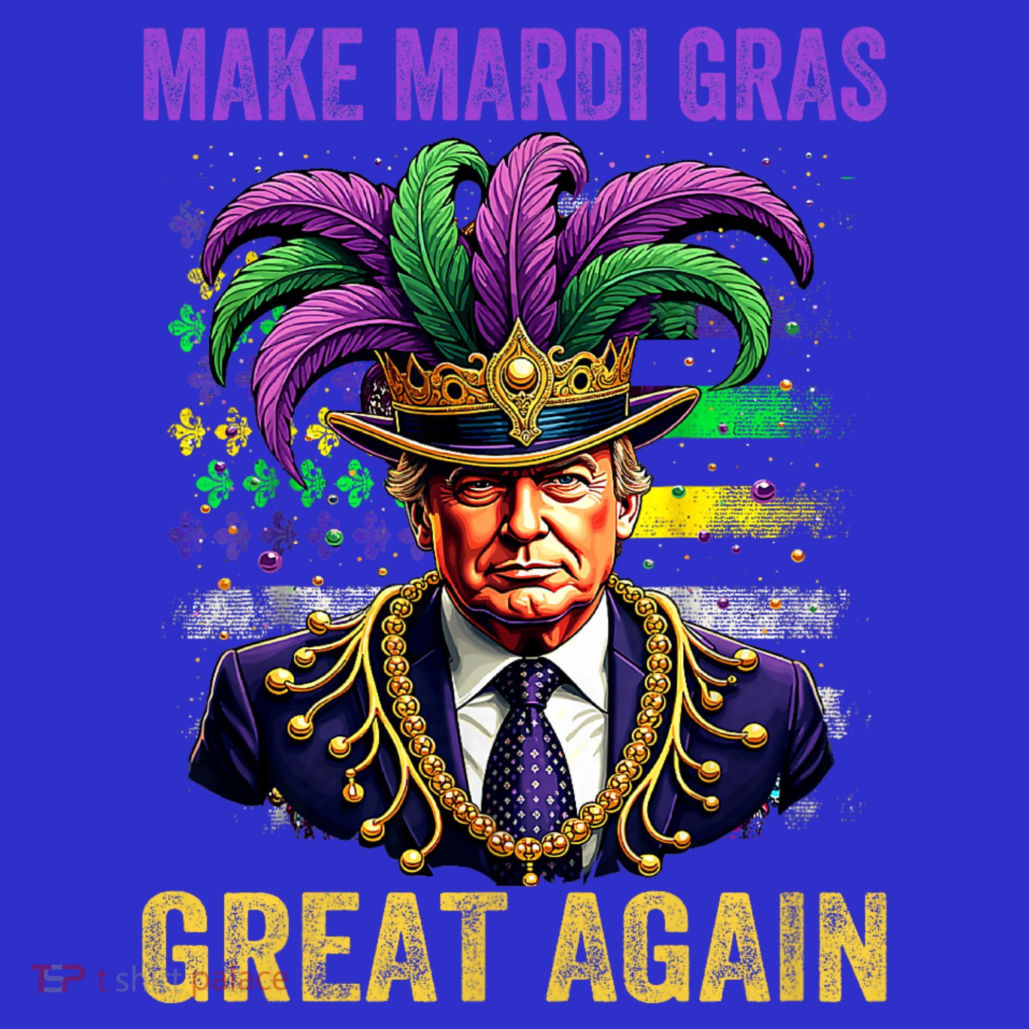 Make Mardi Gras Great Again Funny Mardi Gras Trump Kids Long Sleeve Shirt