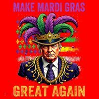 Make Mardi Gras Great Again Funny Mardi Gras Trump Santa Hat thumb 1