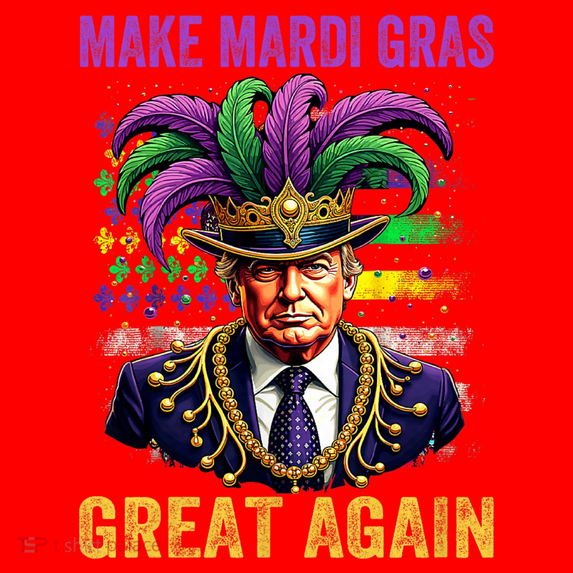 Make Mardi Gras Great Again Funny Mardi Gras Trump Santa Hat
