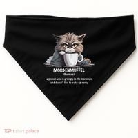 Morgenmuffel Morning Grouch Cute Grumpy In Morning Cat Wake USA-Made Doggie Bandana thumb 0