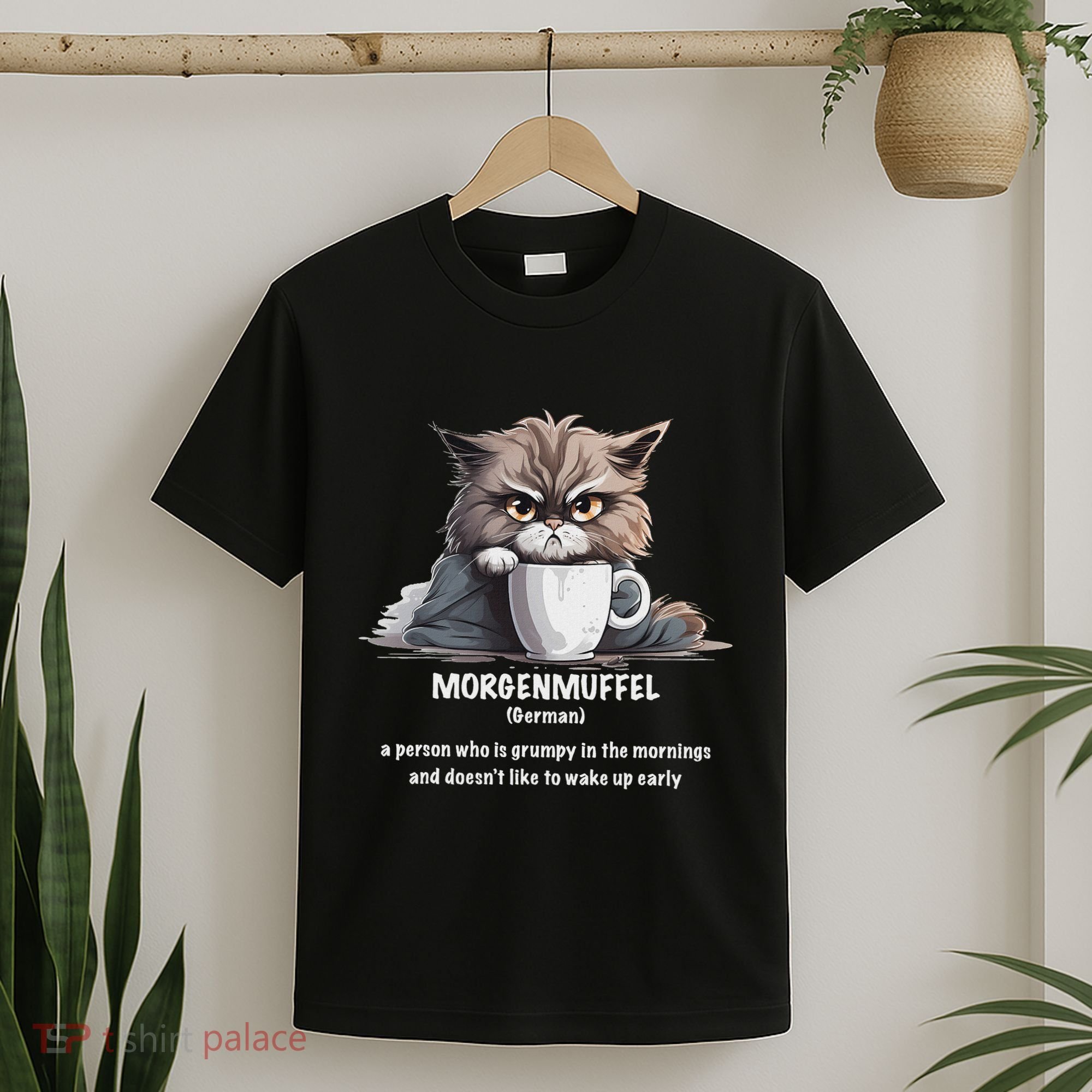 Morgenmuffel Morning Grouch Cute Grumpy In Morning Cat Wake T-Shirt