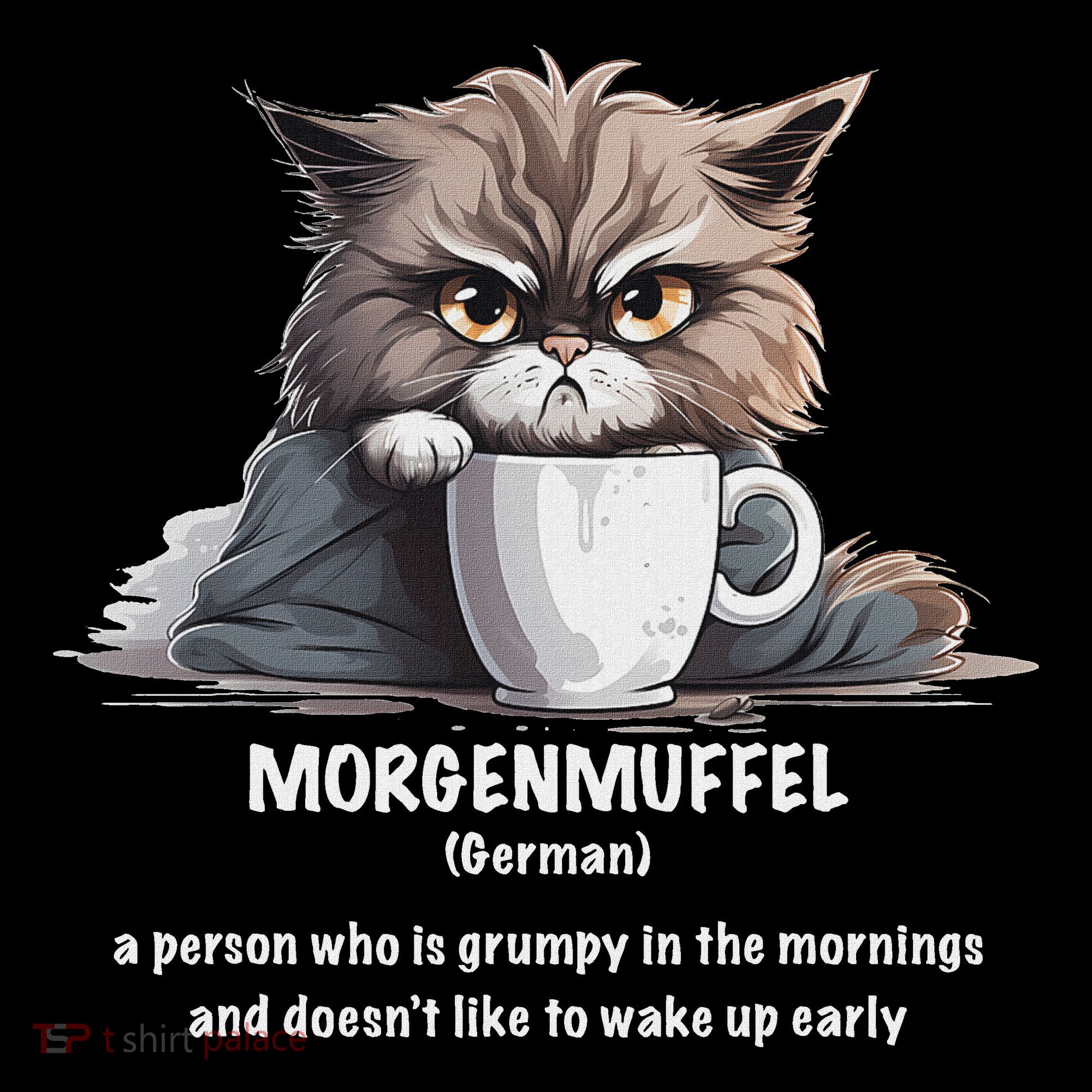 Morgenmuffel Morning Grouch Cute Grumpy In Morning Cat Wake Women's Hoodie