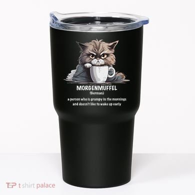 Morgenmuffel Morning Grouch Cute Grumpy In Morning Cat Wake Tumbler