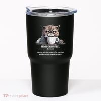 Morgenmuffel Morning Grouch Cute Grumpy In Morning Cat Wake Tumbler thumb 0