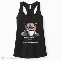 Morgenmuffel Morning Grouch Cute Grumpy In Morning Cat Wake Women's Tank Top thumb 0
