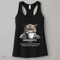 Morgenmuffel Morning Grouch Cute Grumpy In Morning Cat Wake Women's Tank Top thumb 3