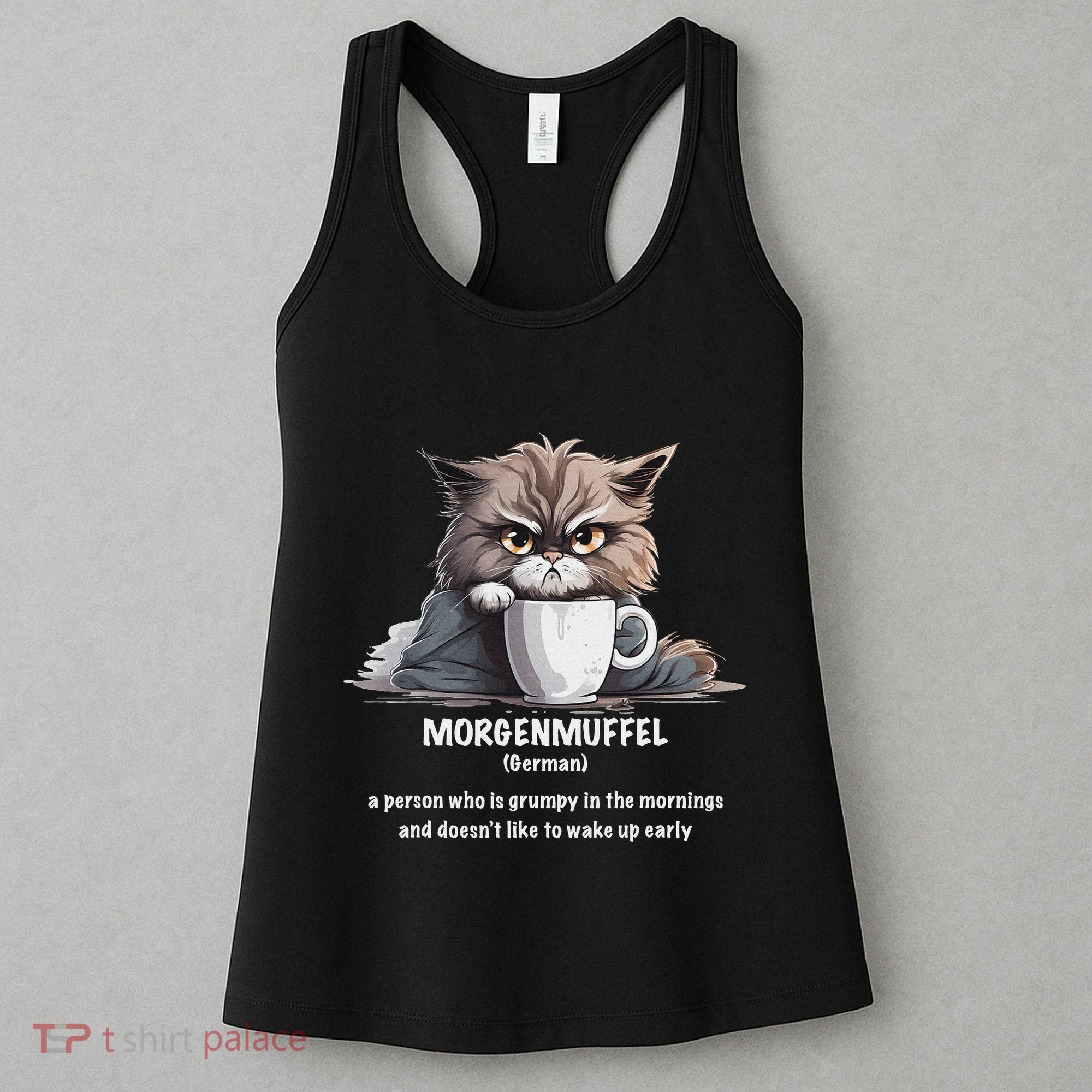 Morgenmuffel Morning Grouch Cute Grumpy In Morning Cat Wake Women's Tank Top