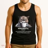 Morgenmuffel Morning Grouch Cute Grumpy In Morning Cat Wake Tank Top thumb 3