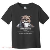 Morgenmuffel Morning Grouch Cute Grumpy In Morning Cat Wake Toddler T-Shirt thumb 0