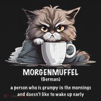 Morgenmuffel Morning Grouch Cute Grumpy In Morning Cat Wake Women's T-Shirt thumb 6