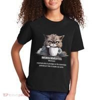 Morgenmuffel Morning Grouch Cute Grumpy In Morning Cat Wake Kids T-Shirt thumb 2