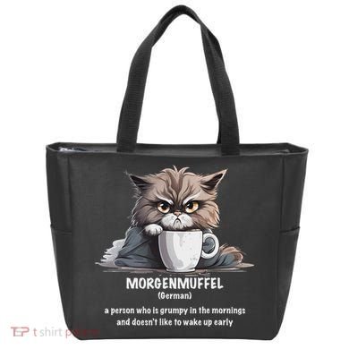 Morgenmuffel Morning Grouch Cute Grumpy In Morning Cat Wake Tote Bag