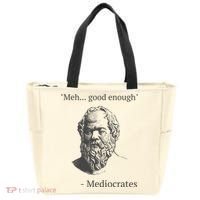 Mediocrates Meh Good Enough Sarcasm Tote Bag thumb 0
