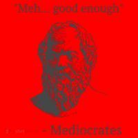 Mediocrates Meh Good Enough Sarcasm Santa Hat thumb 1